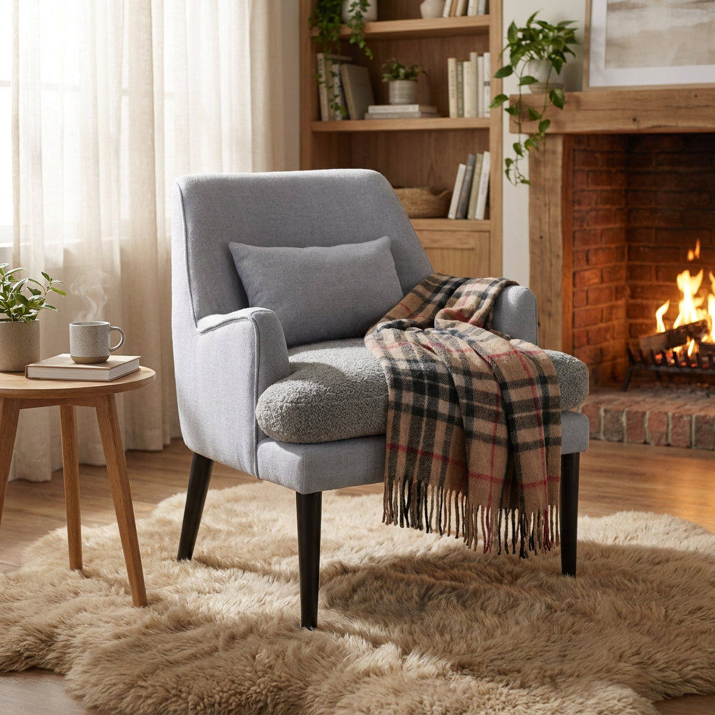 Highland Wool Blend Tartan Blanket Throw – Extra Warm Scottish Wool Blend – THOMSON CAMEL