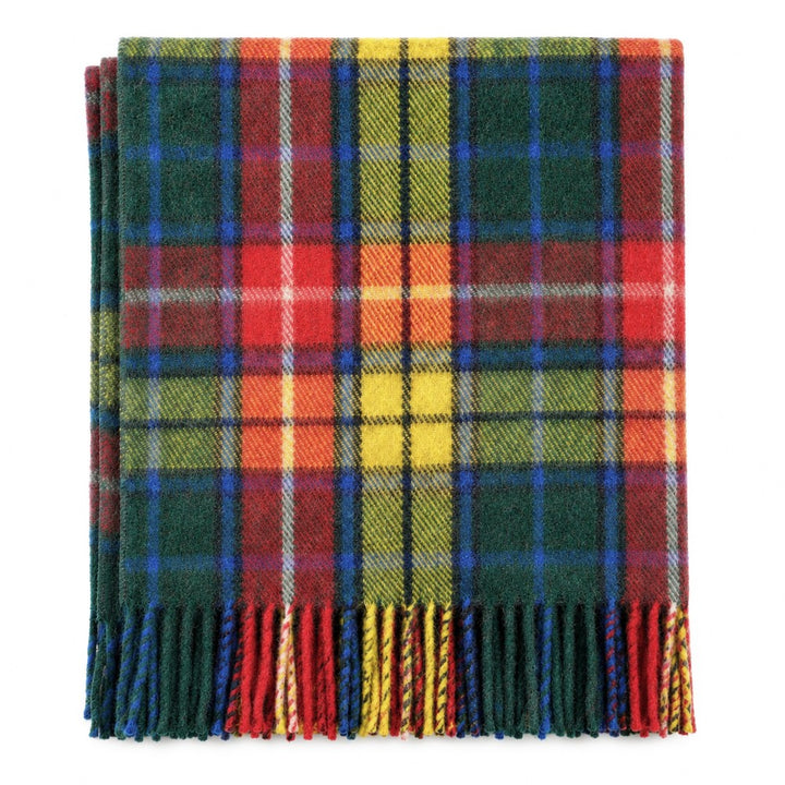 Highland Wool Blend Tartan Blanket Throw – Extra Warm Scottish Wool Blend – BUCHANAN MODERN