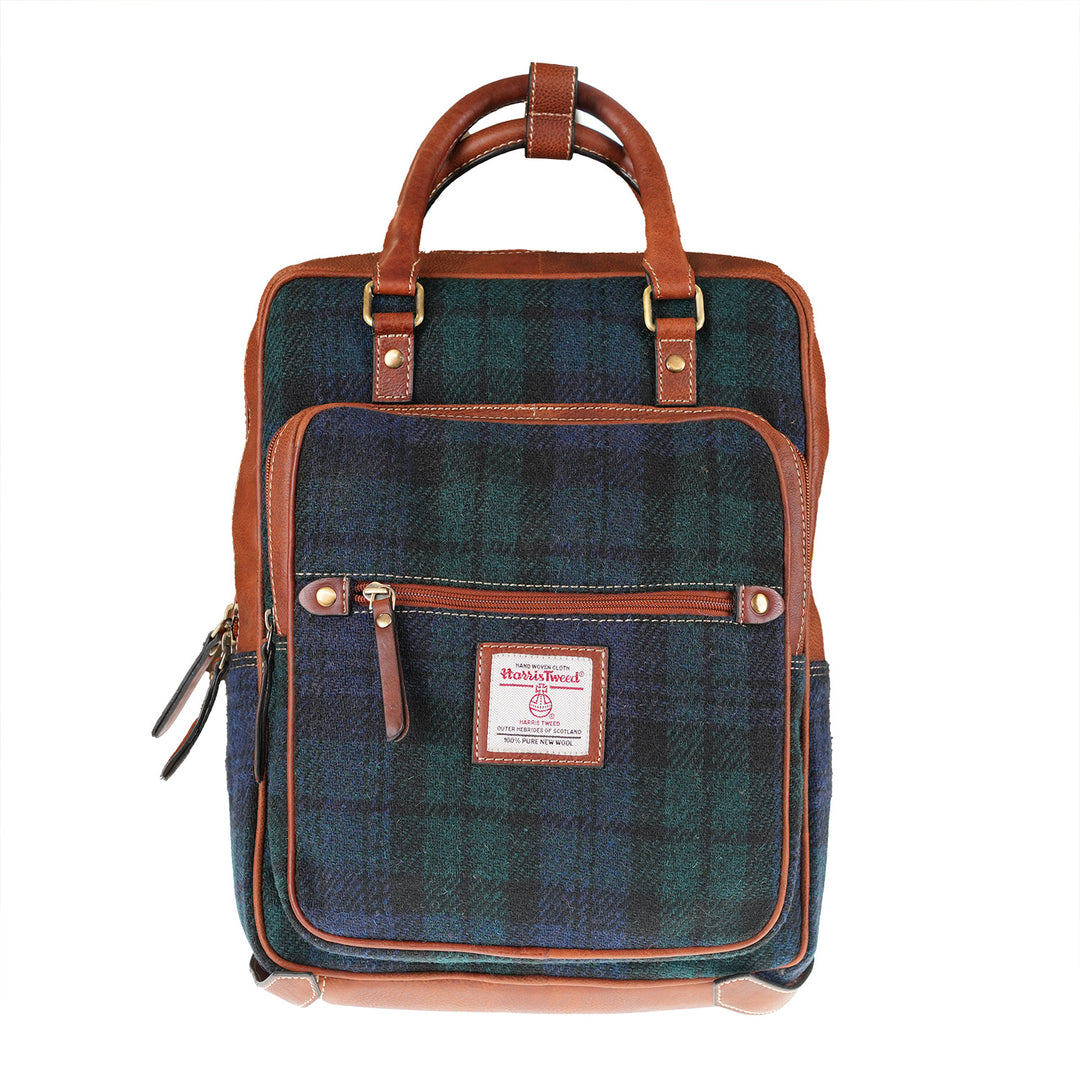 Harris Tweed & Leather Large Backpack – Dunedin Cashmere