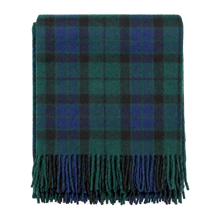 Scottish Tartan Wool-Blend Blanket Throw – Highland Comfort - MACKAY