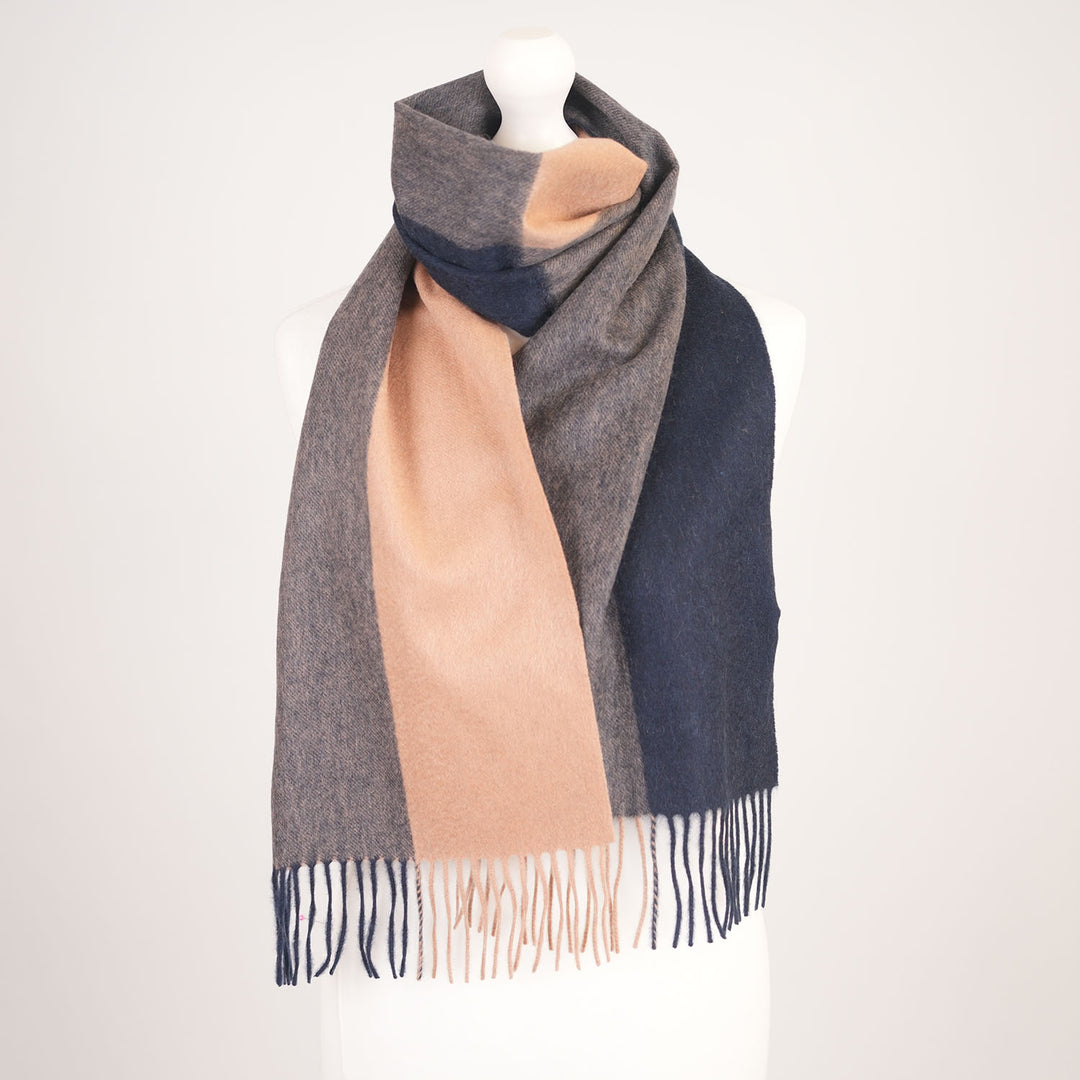 Edinburgh Cashmere Premium Lightweight Scarf - Ultra-Soft Luxury Wrap - OAKWELL NAVY