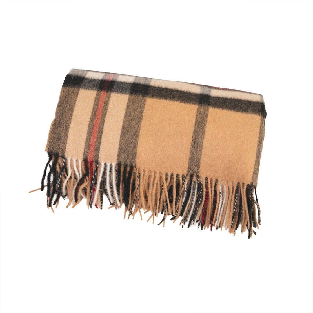 100% Pure Lambswool Blanket Throw – Luxury Soft Warm Wool Blanket - Home Décor - EXPLODED THOMSON CAMEL