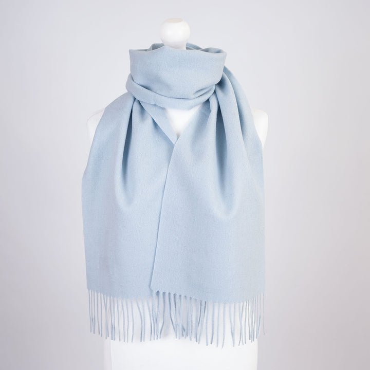 Edinburgh 100% Lambswool Scarf – Premium Soft Wool Wrap - Saxe Blue