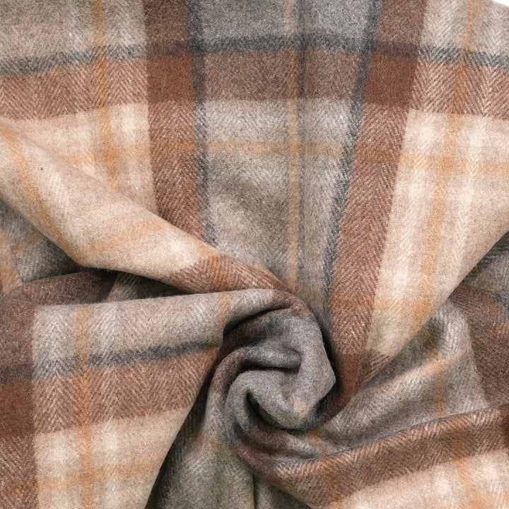 Scottish Tartan Wool-Blend Blanket Throw – Highland Comfort - MACKELLAR NATURAL