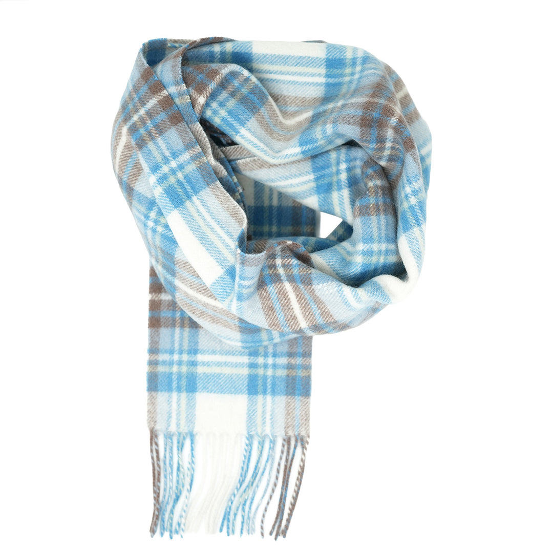 Tartan of Scotland 100% Pure New Wool Clan Scarf - Stuart Muted Blue