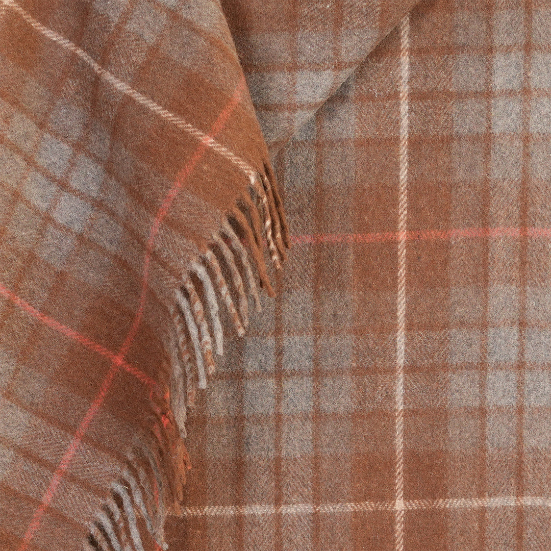Scottish Tartan Wool-Blend Blanket Throw – Highland Comfort - FRASER HUNTING WEATHERED