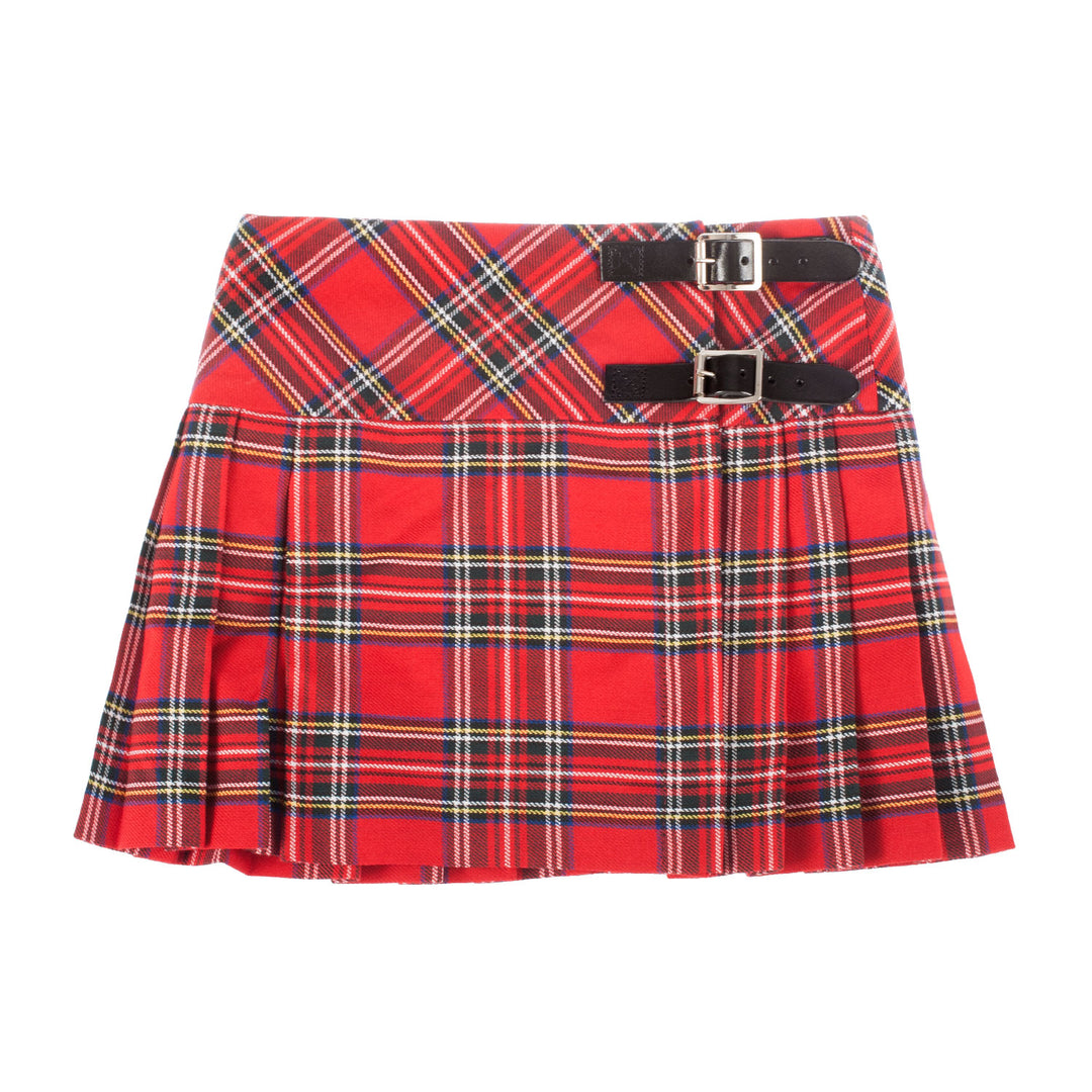 Girls Tartan Billie Kilt Stewart Royal Dunedin Cashmere