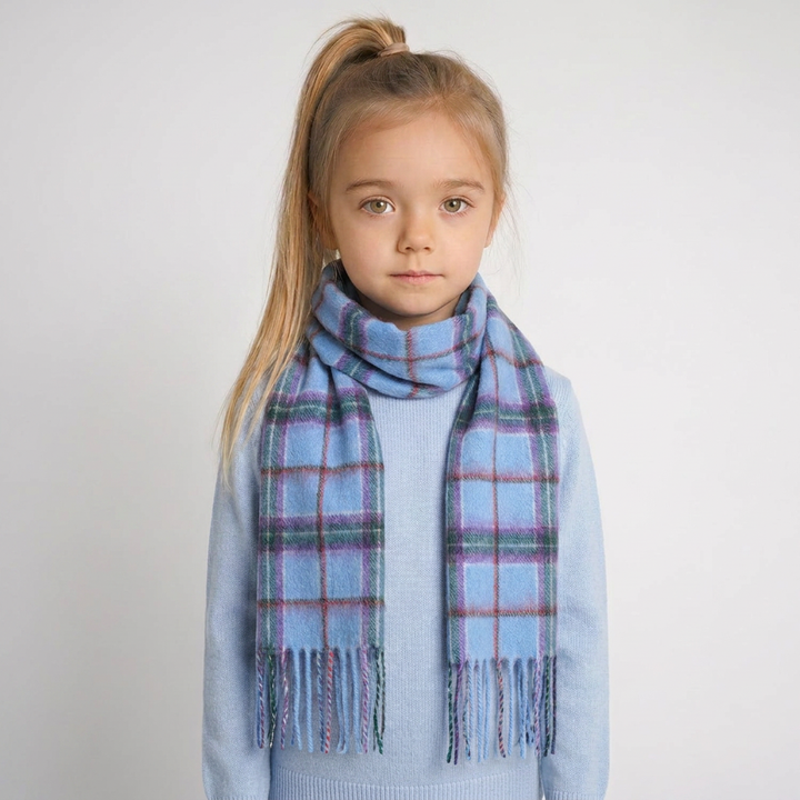 Kids 100% Cashmere Mini Scarf by Edinburgh Cashmere - World Peace Tartan