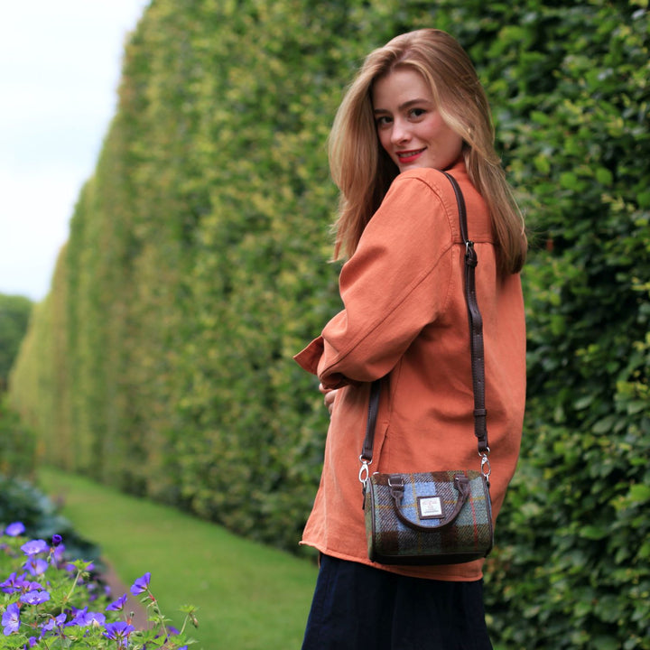 Harris Tweed Kilbride Mini Bowling Bag - Small Shoulder and Handbag