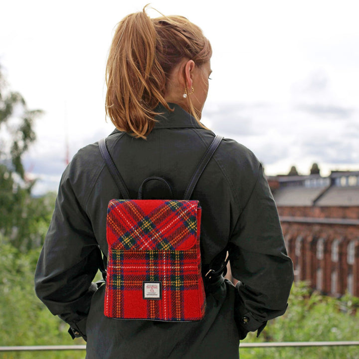 Harris Tweed Tummel Mini Backpack - Small Backpack with Phone Pocket