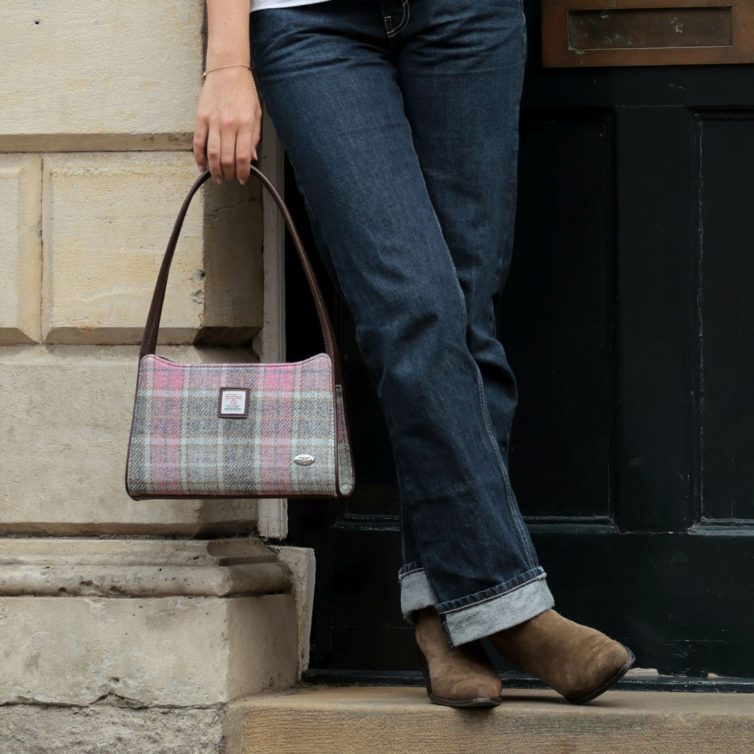 Harris Tweed Fiddich Small Handbag - Classic Tweed Shoulder Handbag