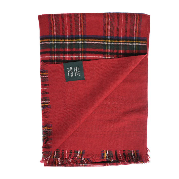 The Highland Wrap: Reversible Ultra-Soft Tartan Stole - Stewart Royal
