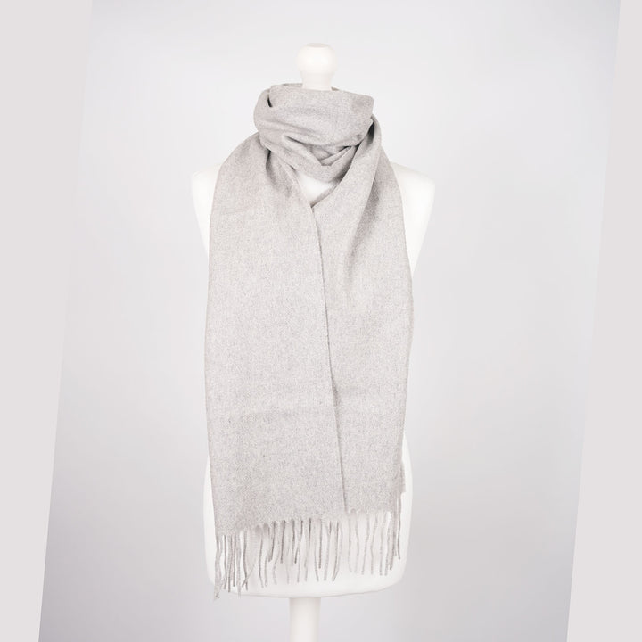 Tartan Weaving Mill 100% Pure Cashmere Scarf – Made in Scotland - LIGHT GREY