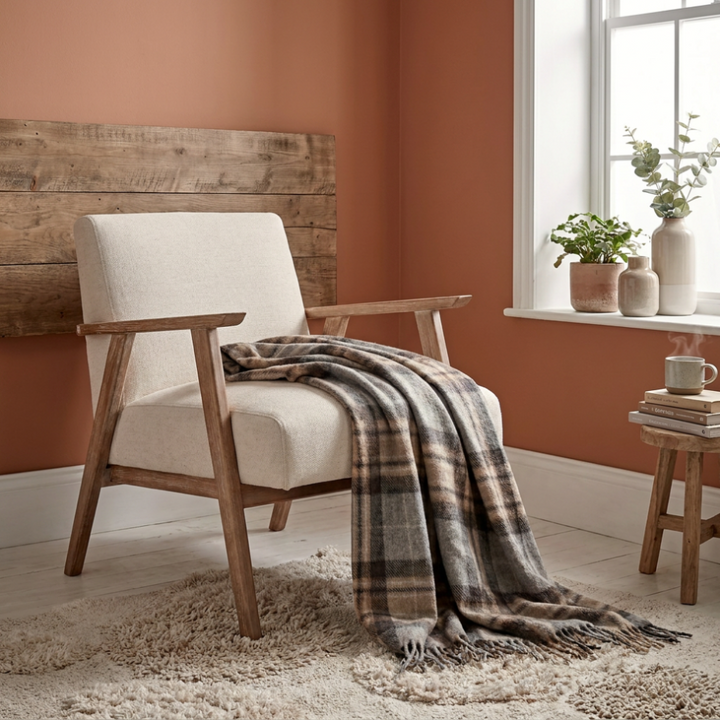 Highland Wool Blend Tartan Blanket Throw – Extra Warm Scottish Wool Blend – MACKELLAR NATURAL