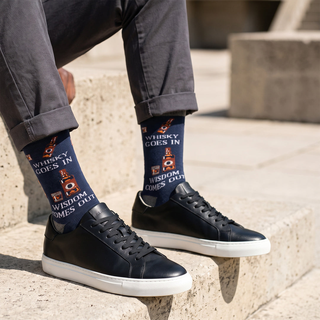 Men’s Luxury Bamboo Socks – Soft, Breathable &amp; Stylish Everyday Comfort - WHISKY NAVY