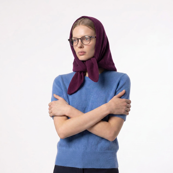 Women’s Luxury Ribbed Cashmere Triangle Scarf - EMINENCE