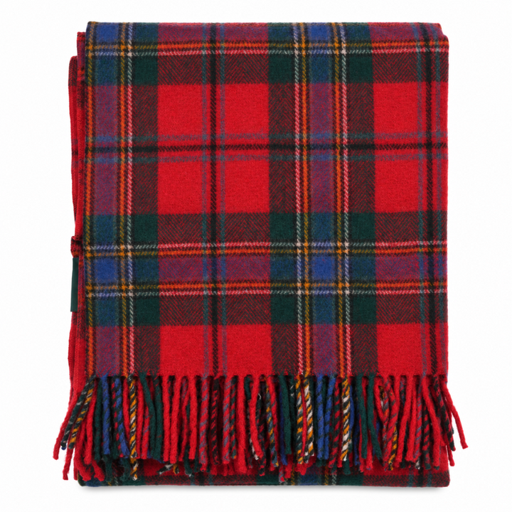 Scottish Tartan Wool-Blend Blanket Throw – Highland Comfort - MACLEAN