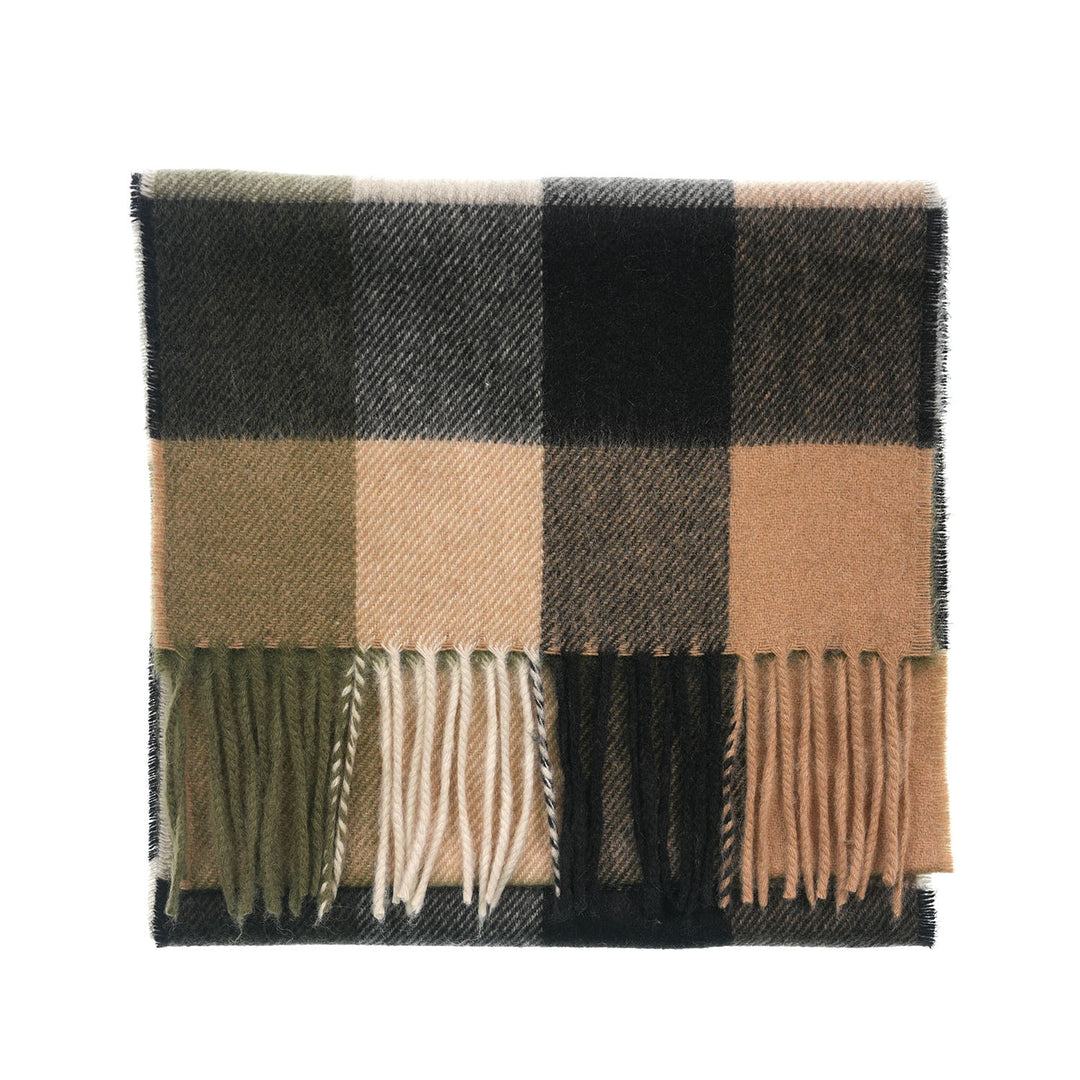 Tartan Weaving Mill 100% Pure Cashmere Scarf – Made in Scotland - BLOCK OLIVE