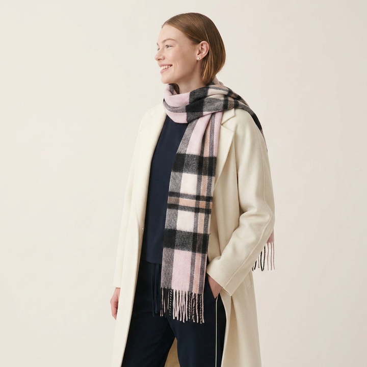 Tartan Weaving Mill 100% Pure Cashmere Scarf – Made in Scotland - AMPLIFIED THOMSON PINK