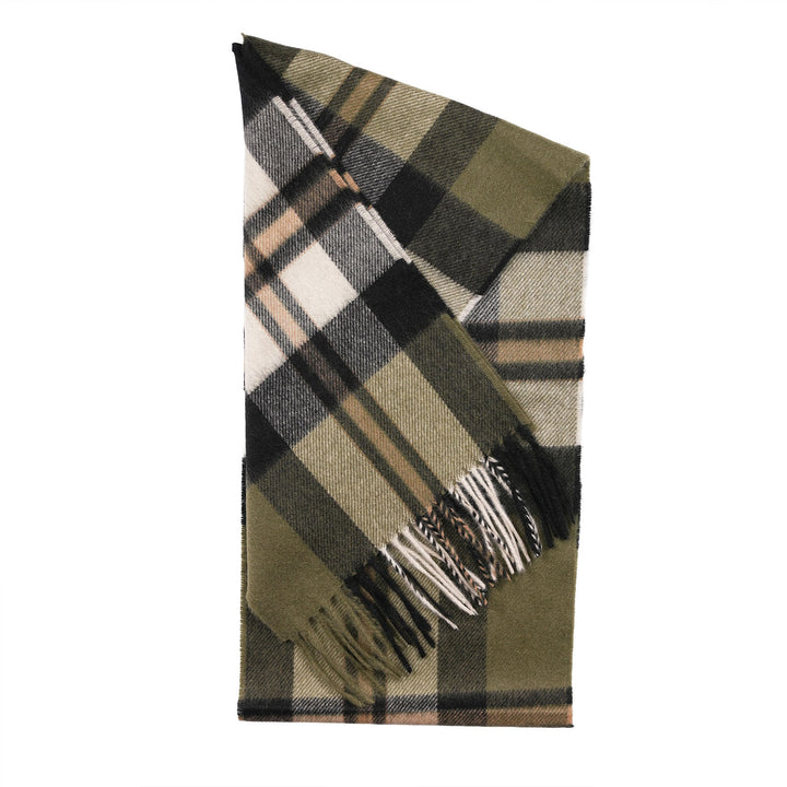 Tartan Weaving Mill 100% Pure Cashmere Scarf – Made in Scotland - AMPLIFIED THOMSON OLIVE