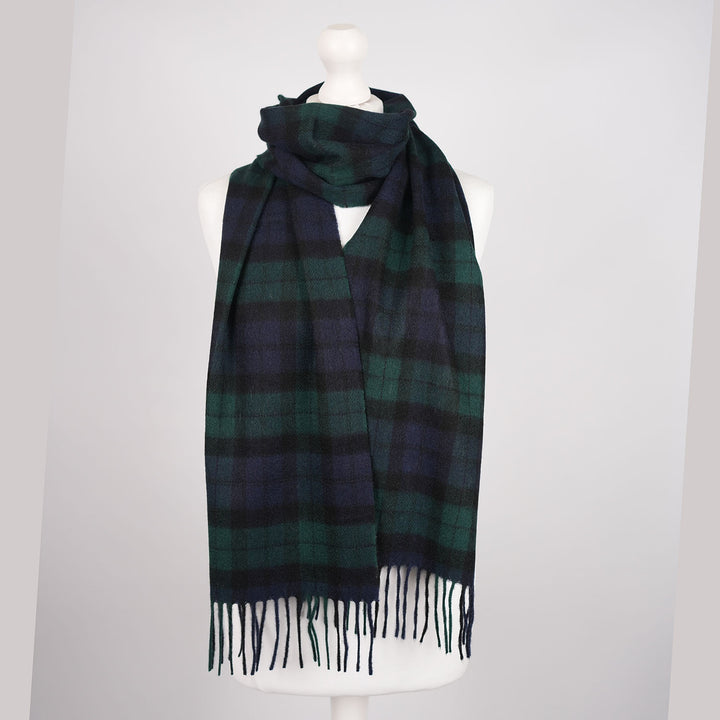 Tartan Weaving Mill 100% Pure Cashmere Scarf – Made in Scotland - BLACK WATCH