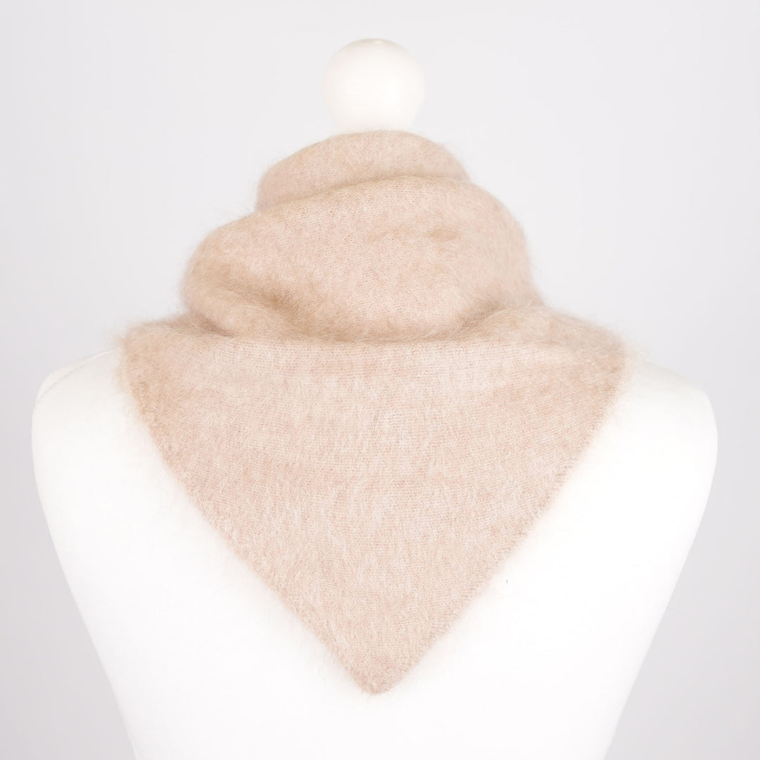 Pure Brushed Luxury Cashmere Triangle Head Scarf - REED