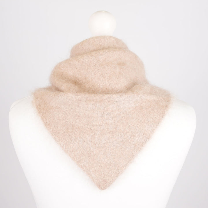 Pure Brushed Luxury Cashmere Triangle Head Scarf - REED
