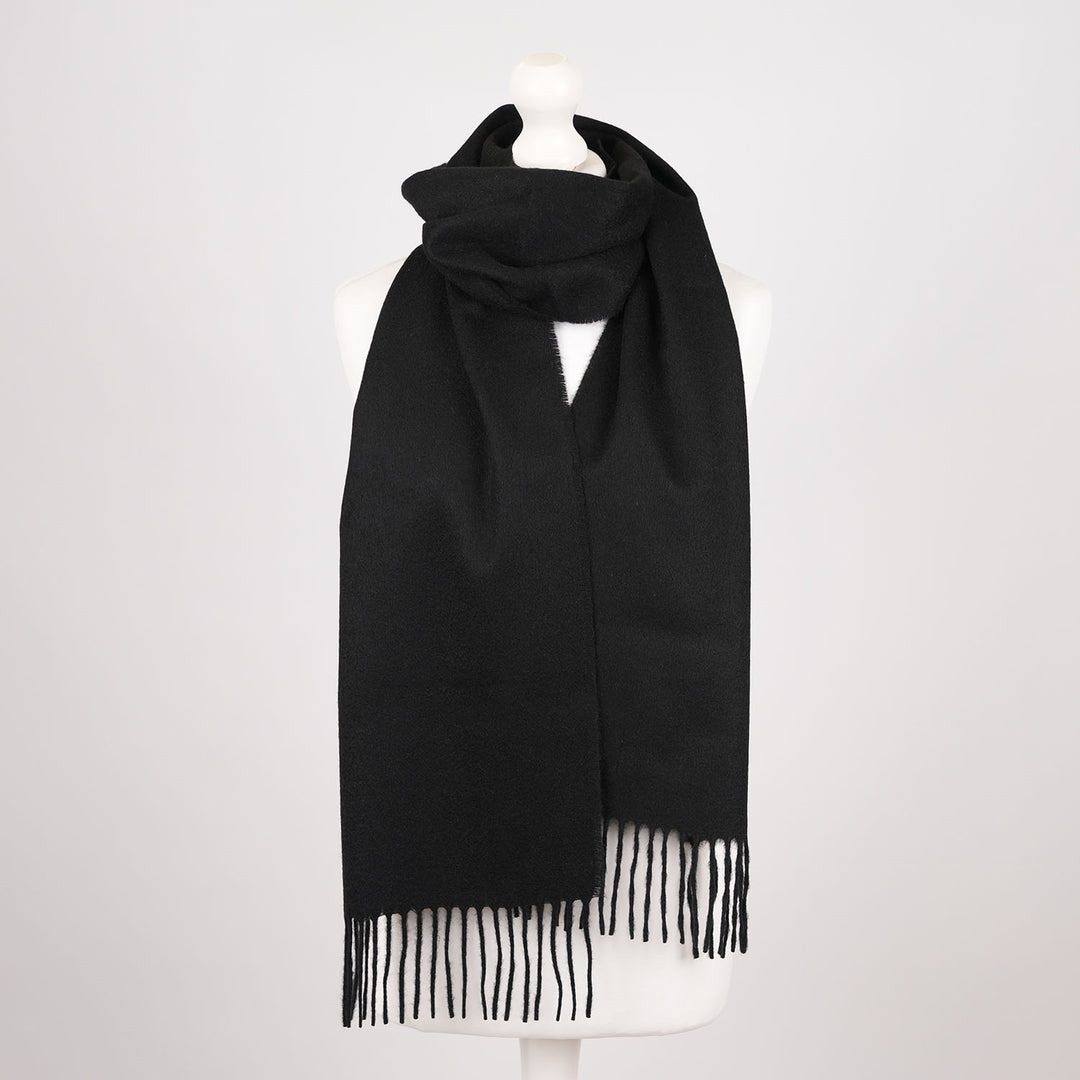 Tartan Weaving Mill 100% Pure Cashmere Scarf – Made in Scotland - Black