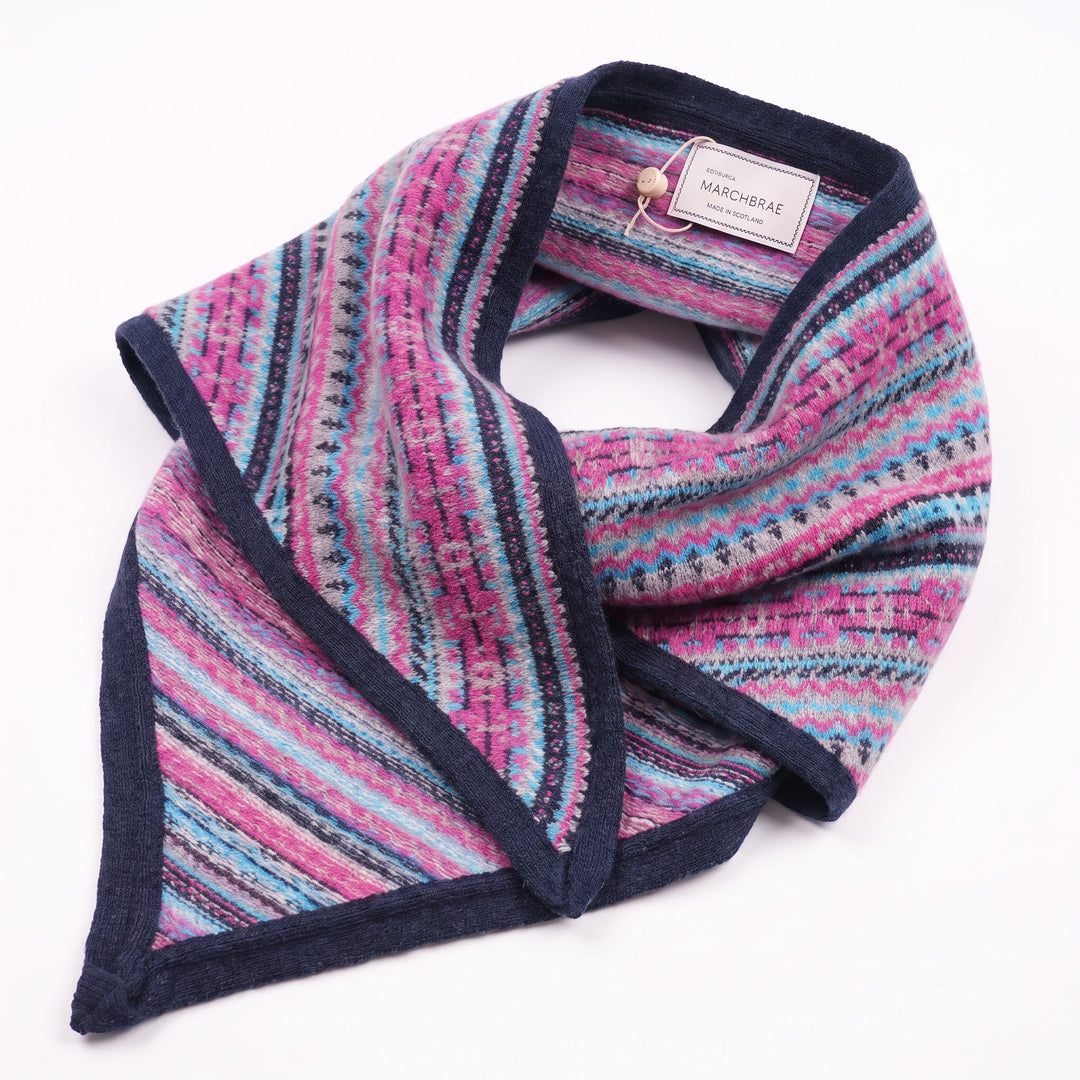 Women’s Lambswool Fair Isle Neck Scarf – Made in Scotland - COSMOS
