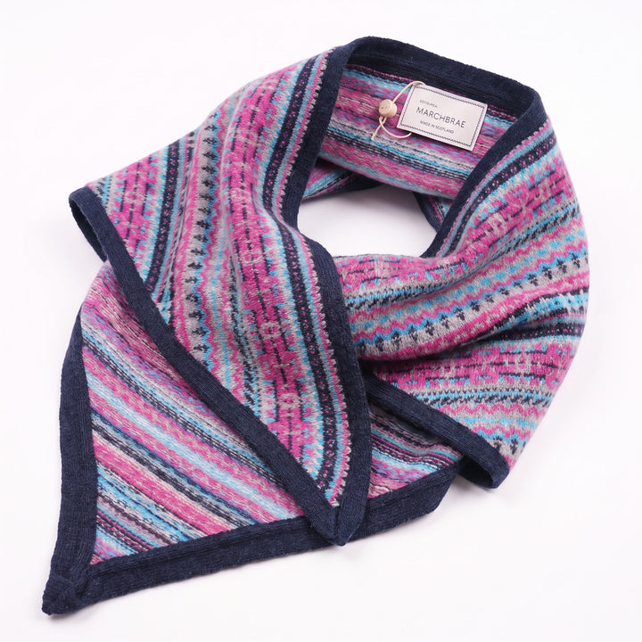 Women’s Lambswool Fair Isle Neck Scarf – Made in Scotland - COSMOS