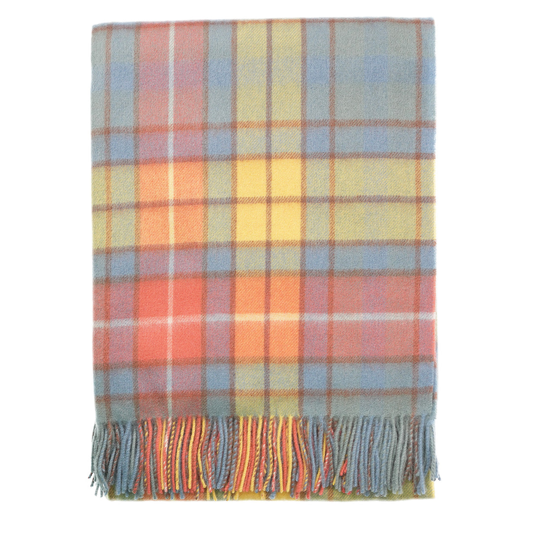 Edinburgh Long Lambswool Tartan Cape – Premium Plaid Wrap - Buchanan Acient