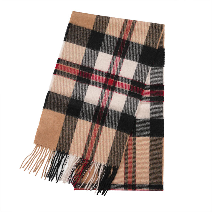 Tartan Weaving Mill 100% Pure Cashmere Scarf – Made in Scotland - AMPLIFIED THOMSON CAMEL