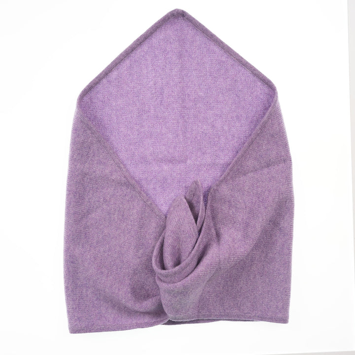 Women’s Luxury Ribbed Cashmere Triangle Scarf - HEATHER