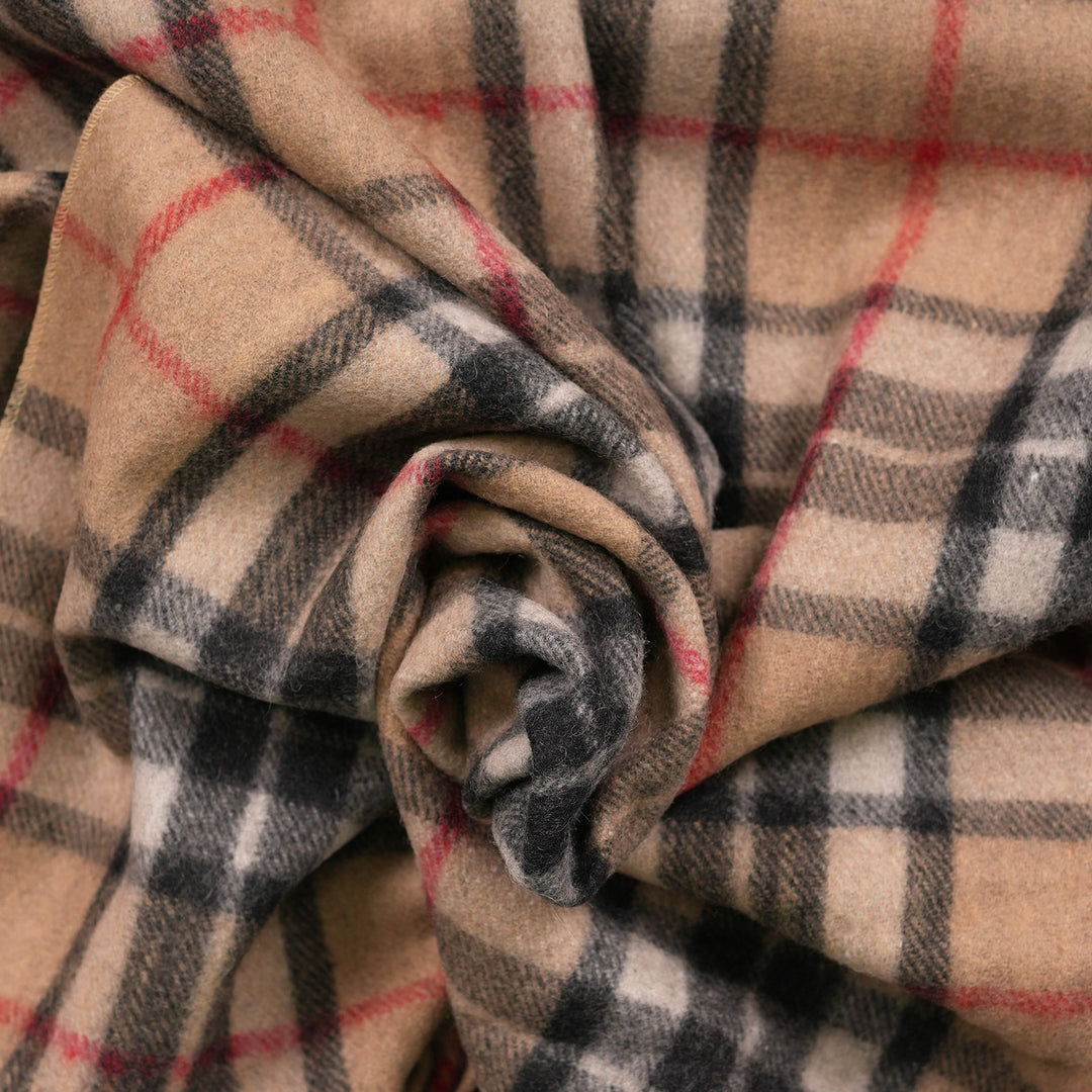 Highland Wool Blend Tartan Blanket Throw – Extra Warm Scottish Wool Blend – THOMSON CAMEL