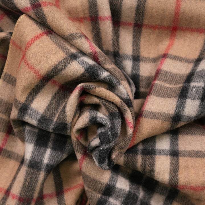 Highland Wool Blend Tartan Blanket Throw – Extra Warm Scottish Wool Blend – THOMSON CAMEL