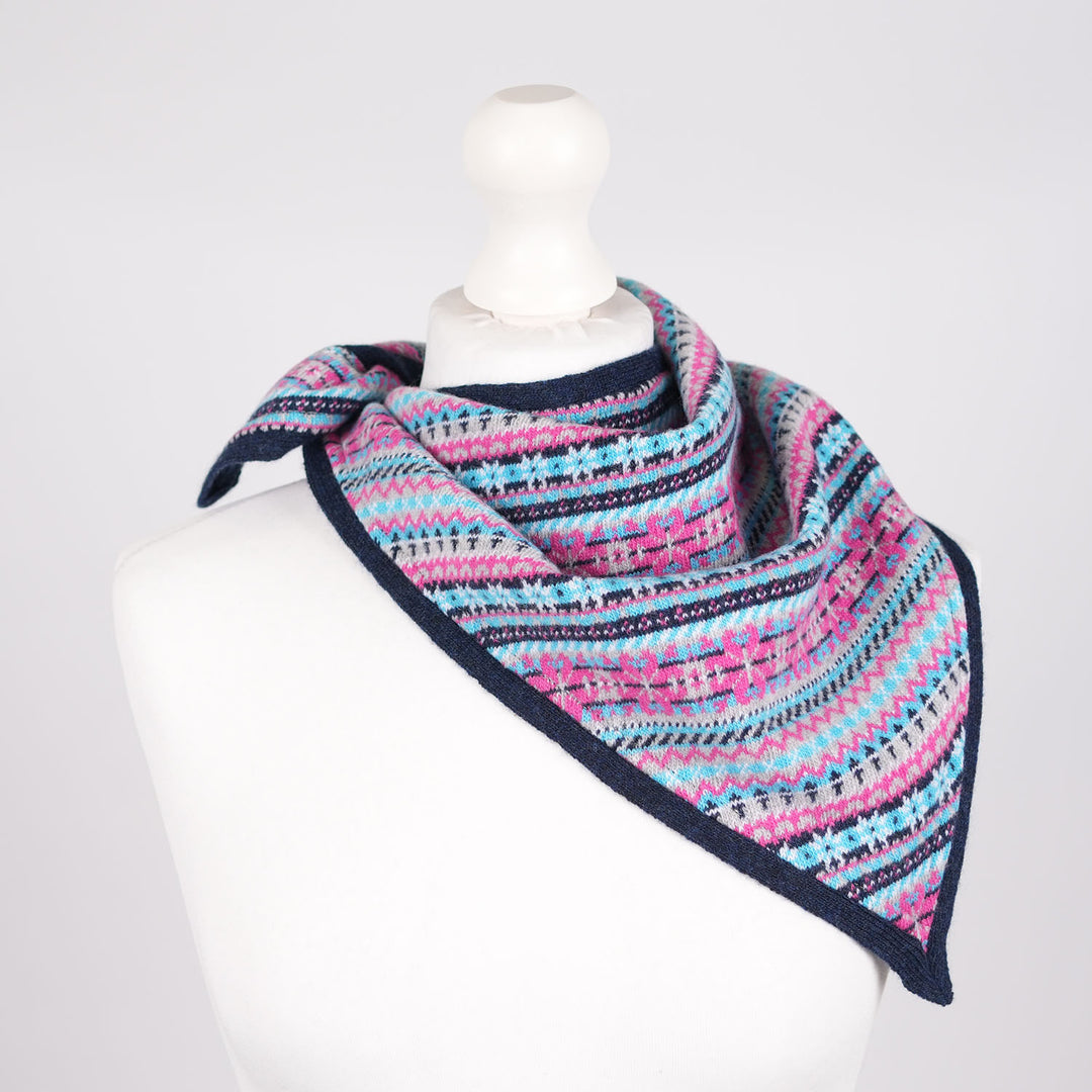Women’s Lambswool Fair Isle Neck Scarf – Made in Scotland - COSMOS