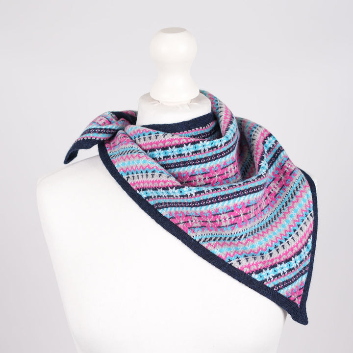 Women’s Lambswool Fair Isle Neck Scarf – Made in Scotland - COSMOS