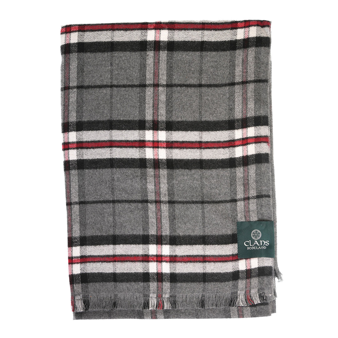 The Highland Wrap: Reversible Ultra-Soft Tartan Stole - Thompson Grey