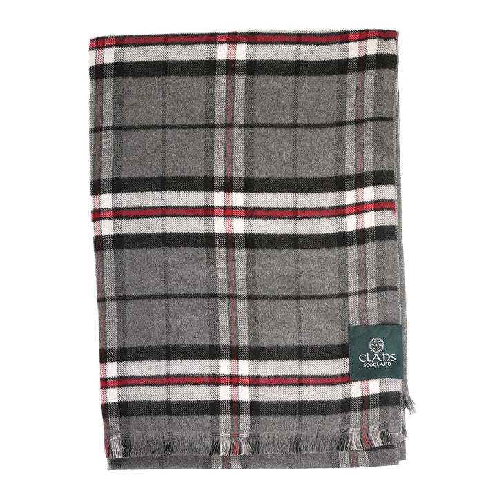 The Highland Wrap: Reversible Ultra-Soft Tartan Stole - Thompson Grey