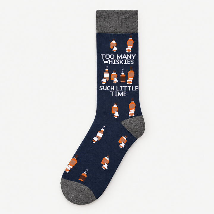 Men’s Luxury Bamboo Socks – Soft, Breathable &amp; Stylish Everyday Comfort - TOO MANY WHISKIES NAVY