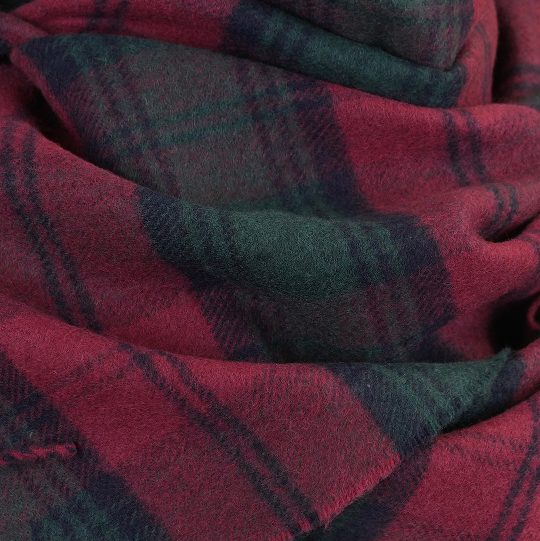 100% Lambswool Scarf – Traditional Tartan &amp; Check Designs - Made in Scotland - Lindsay