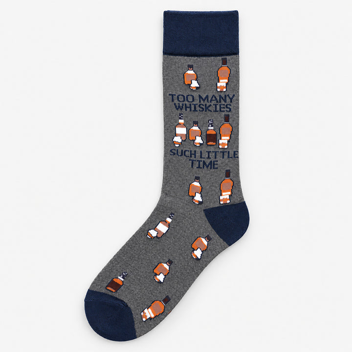 Men’s Luxury Bamboo Socks – Soft, Breathable &amp; Stylish Everyday Comfort - TOO MANY WHISKIES GREY