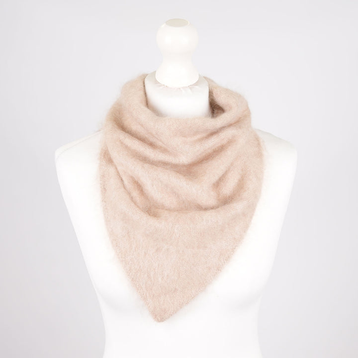 Pure Brushed Luxury Cashmere Triangle Head Scarf - REED