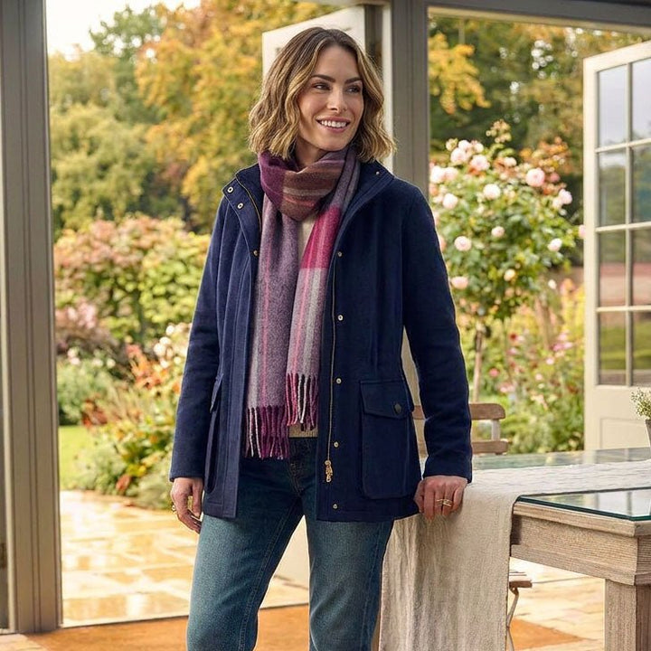 Edinburgh 100% Lambswool Scarf – Premium Soft Wool Wrap - BARCODE CHECK - WINEBERRY