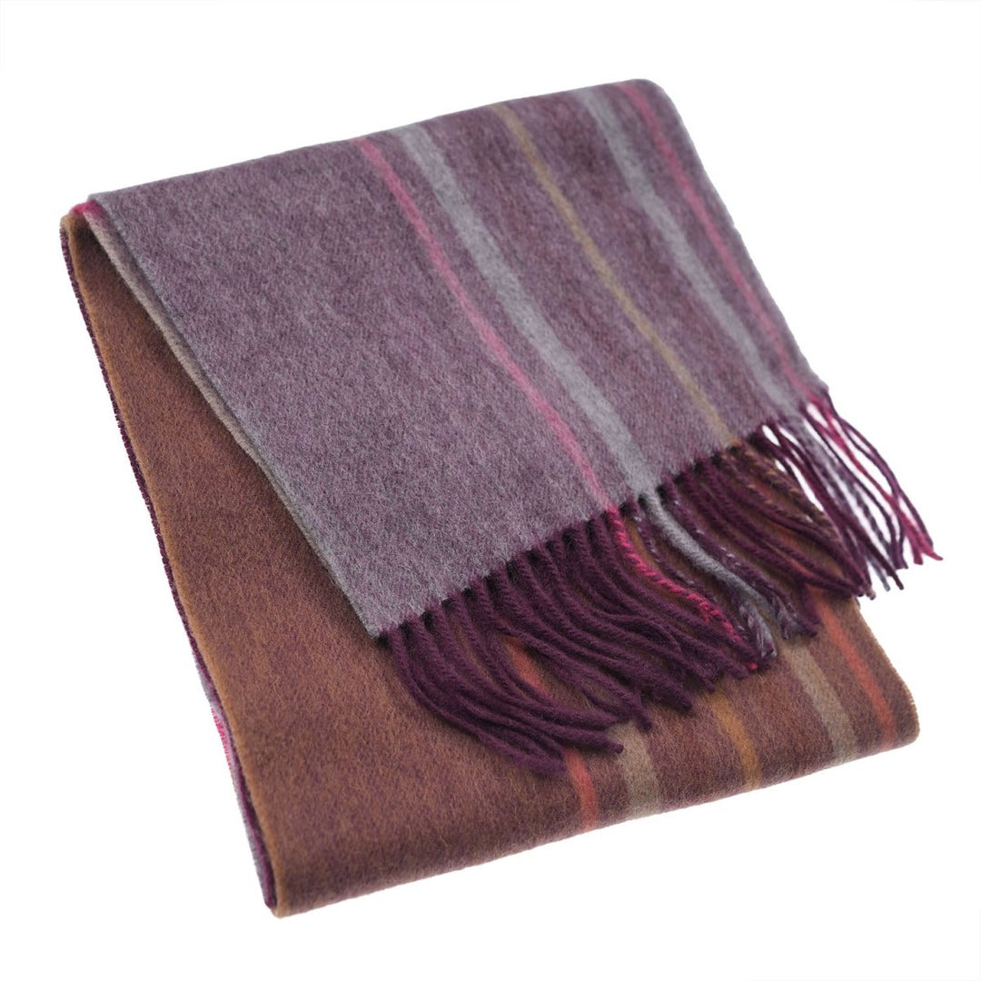 Edinburgh 100% Lambswool Scarf – Premium Soft Wool Wrap - BARCODE CHECK - WINEBERRY