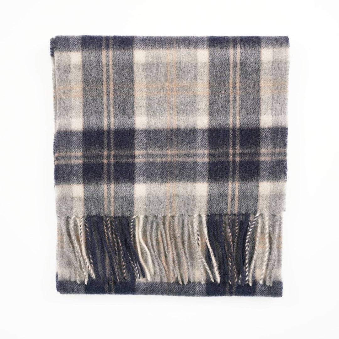 Edinburgh 100% Lambswool Scarf – Premium Soft Wool Wrap - BANNOCKBANE SILVER