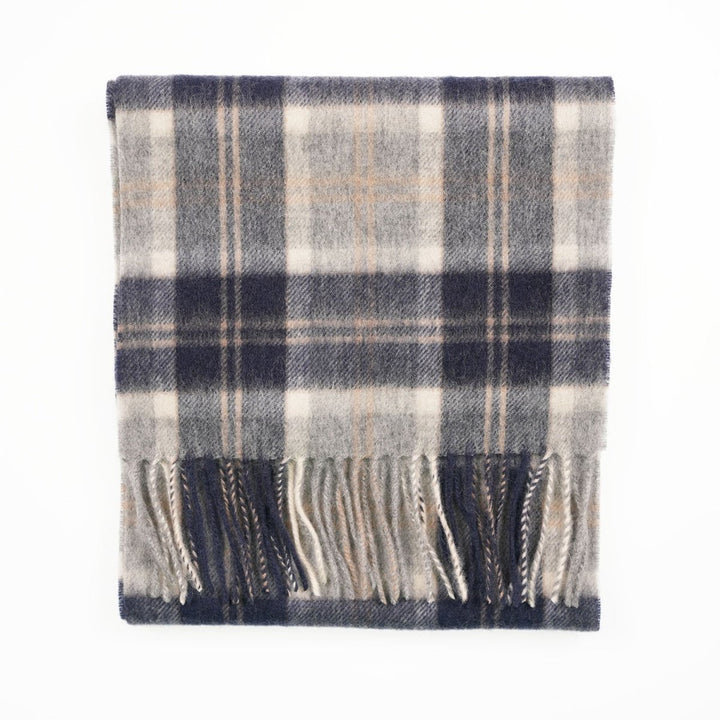 Edinburgh 100% Lambswool Scarf – Premium Soft Wool Wrap - BANNOCKBANE SILVER