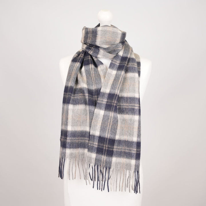 Edinburgh 100% Lambswool Scarf – Premium Soft Wool Wrap - BANNOCKBANE SILVER