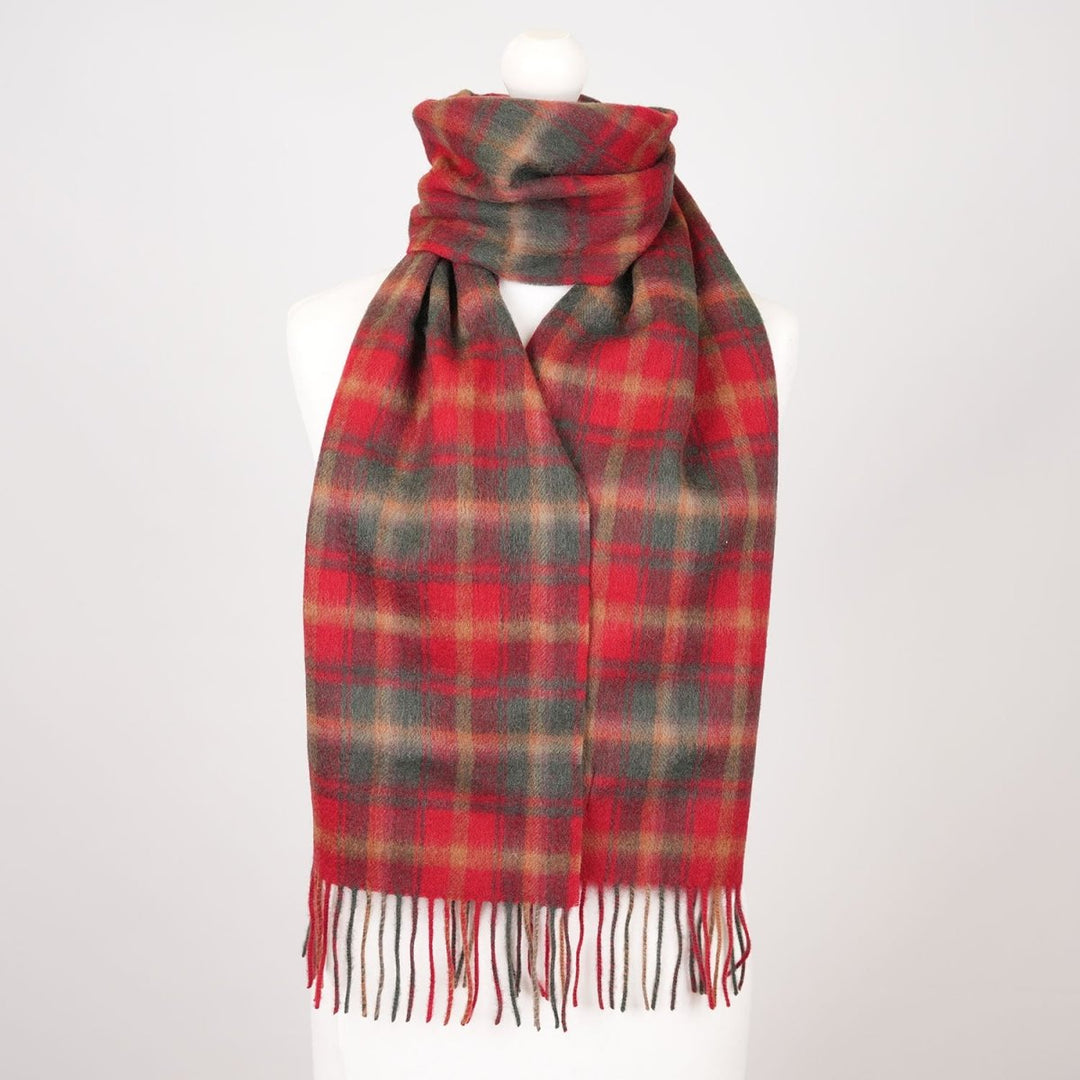 Edinburgh 100% Lambswool Scarf – Premium Soft Wool Wrap - DARK MAPLE