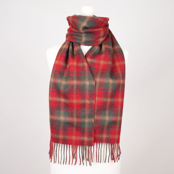 Edinburgh 100% Lambswool Scarf – Premium Soft Wool Wrap - DARK MAPLE